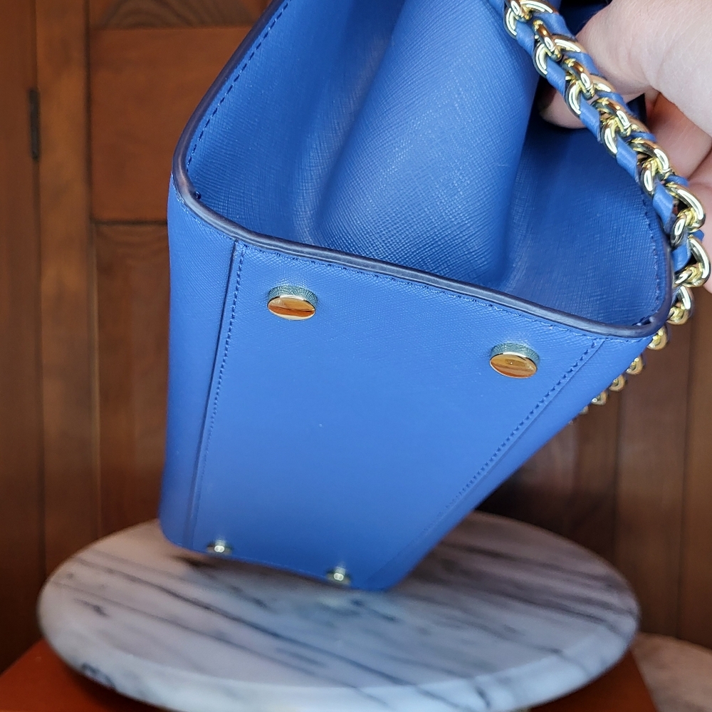 Michael Kors Blue Leather Handbag - Picture 14 of 17